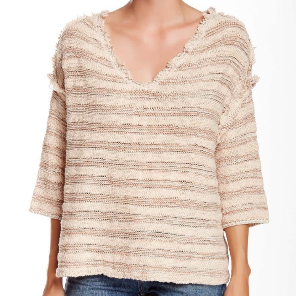 Free People Spells Trouble Frayed Sweater